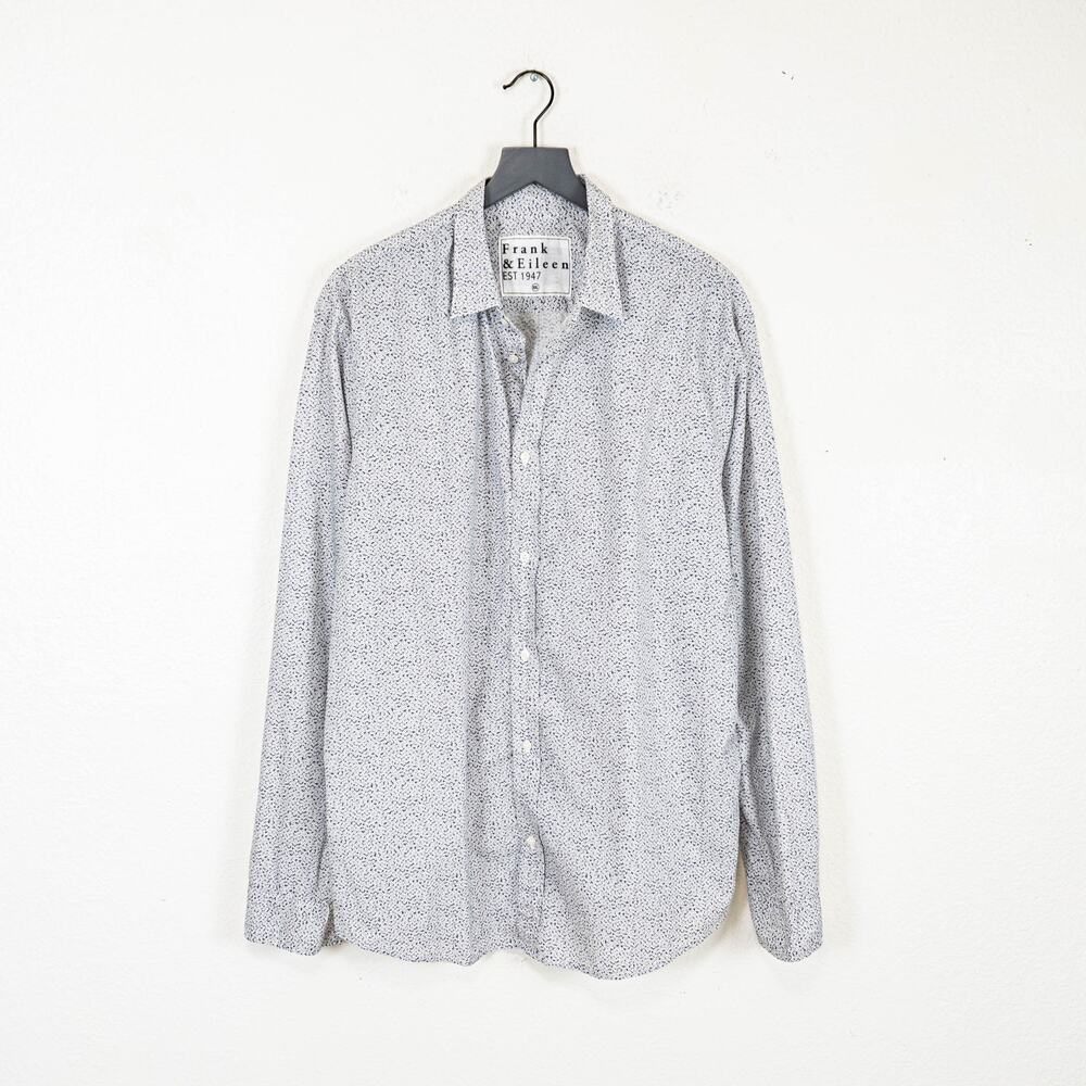 Frank & Eileen Men's Button up PAUL Shirt Gray mini floral size 2XL